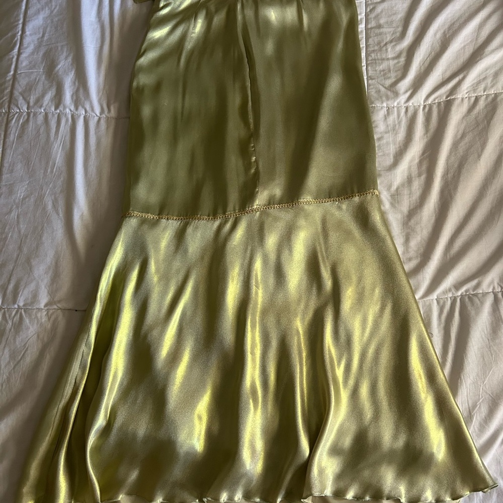 Satin Gold Maxi Skirt